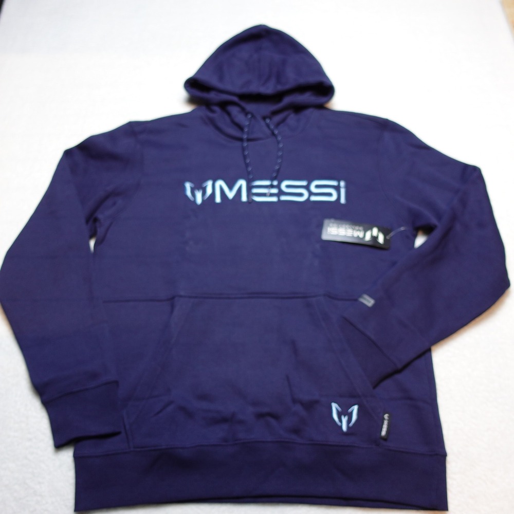 Messi Hoodie Mens XXL Dress Blue Graphic Logo Sweatshirt MMF0320USJ New